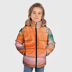 Куртка зимняя для мальчика Мраморный паттерн, цвет: 3D-светло-серый — фото 2
