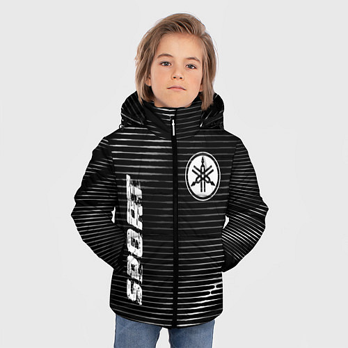 Зимняя куртка для мальчика Yamaha sport metal / 3D-Черный – фото 3