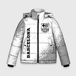 Куртка зимняя для мальчика Barcelona sport на светлом фоне вертикально, цвет: 3D-черный