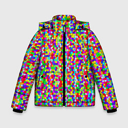 Зимняя куртка для мальчика Разноцветная мелкая мозаика