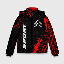 Куртка зимняя для мальчика Citroen red sport tires, цвет: 3D-черный