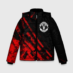 Куртка зимняя для мальчика Manchester United sport grunge, цвет: 3D-красный