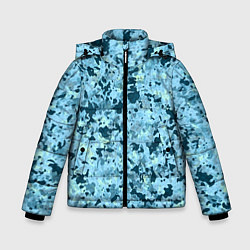 Зимняя куртка для мальчика Абстракция бирюзовый