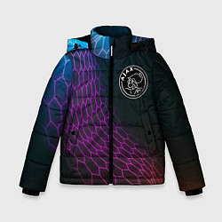 Куртка зимняя для мальчика Ajax футбольная сетка, цвет: 3D-черный