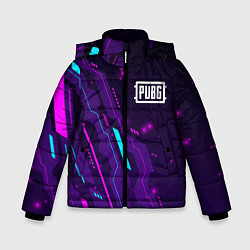 Куртка зимняя для мальчика PUBG neon gaming, цвет: 3D-черный