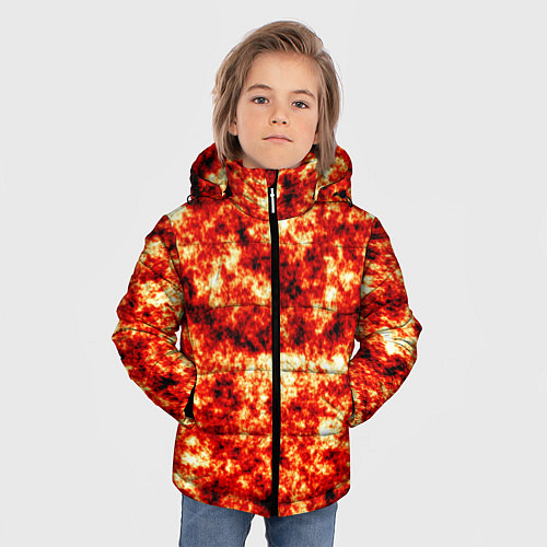 Зимняя куртка для мальчика Vulcan lava texture / 3D-Черный – фото 3