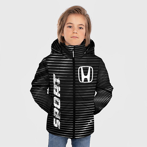 Зимняя куртка для мальчика Honda sport metal / 3D-Черный – фото 3