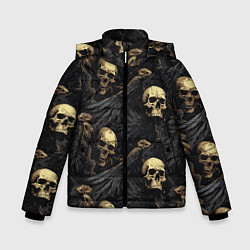 Куртка зимняя для мальчика Поле падших ангелов, цвет: 3D-черный