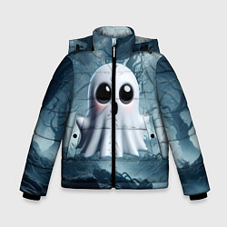 Куртка зимняя для мальчика Привидениус, цвет: 3D-светло-серый