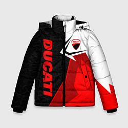 Зимняя куртка для мальчика Ducati moto - красная униформа