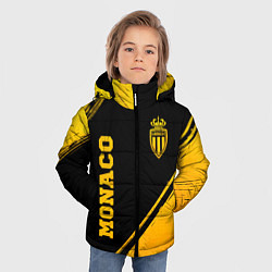 Куртка зимняя для мальчика Monaco - gold gradient вертикально, цвет: 3D-черный — фото 2