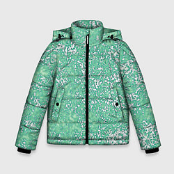 Куртка зимняя для мальчика Текстура изумрудный, цвет: 3D-светло-серый