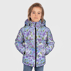 Куртка зимняя для мальчика Светлая фиолетовая сирень, цвет: 3D-черный — фото 2