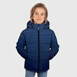 Куртка зимняя для мальчика Паттерн чёрно-синий треугольники, цвет: 3D-черный — фото 2