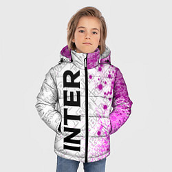 Куртка зимняя для мальчика Inter pro football по-вертикали, цвет: 3D-черный — фото 2