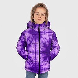 Куртка зимняя для мальчика Тай дай фиолетовый, цвет: 3D-светло-серый — фото 2