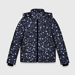 Куртка зимняя для мальчика Соты металлический синий, цвет: 3D-черный