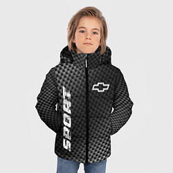 Куртка зимняя для мальчика Chevrolet sport carbon, цвет: 3D-черный — фото 2