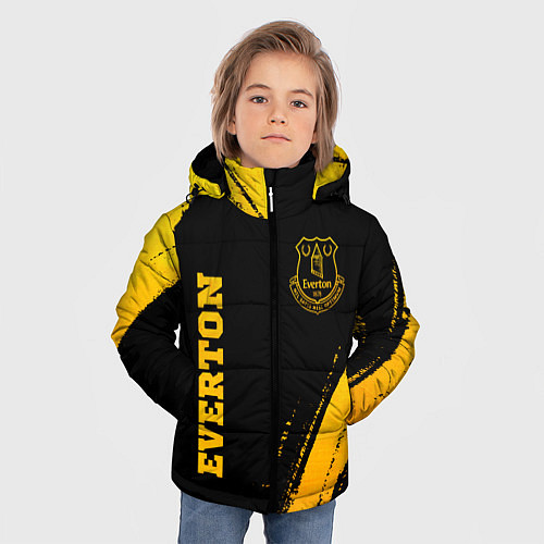 Зимняя куртка для мальчика Everton - gold gradient вертикально / 3D-Черный – фото 3