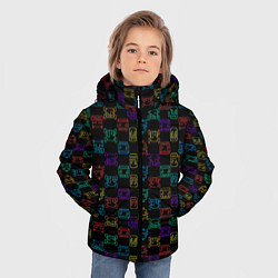 Куртка зимняя для мальчика Интерфейс аркадной игры, цвет: 3D-красный — фото 2
