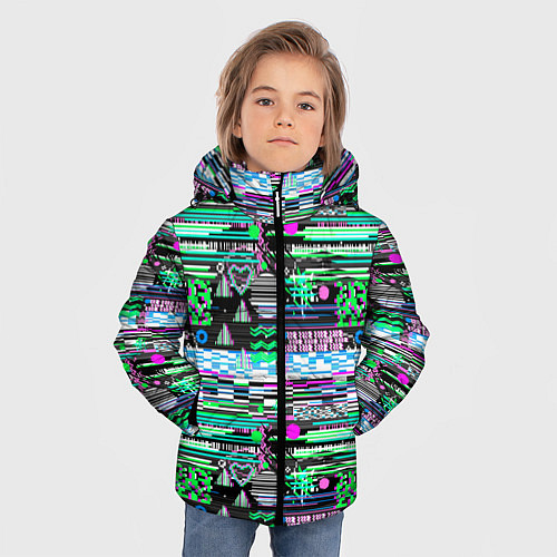 Зимняя куртка для мальчика Abstract color pattern / 3D-Черный – фото 3