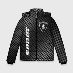 Куртка зимняя для мальчика Lamborghini sport carbon, цвет: 3D-черный