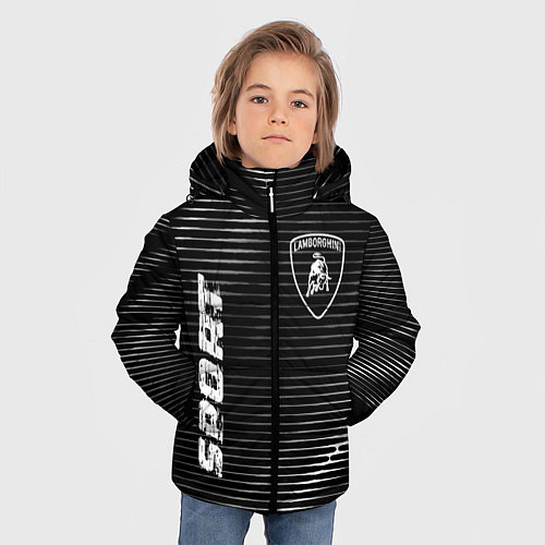 Зимняя куртка для мальчика Lamborghini sport metal / 3D-Черный – фото 3