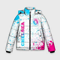 Зимняя куртка для мальчика Chelsea neon gradient style вертикально