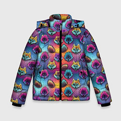 Зимняя куртка для мальчика Furry color anime faces