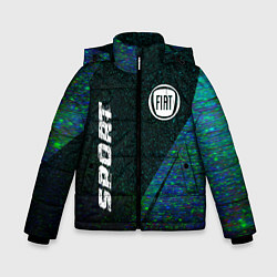 Куртка зимняя для мальчика Fiat sport glitch blue, цвет: 3D-черный