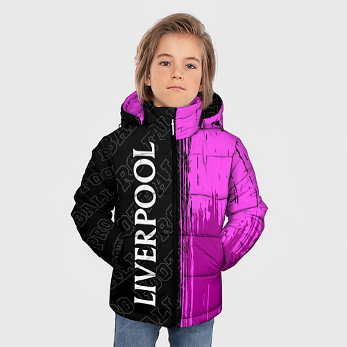 Зимняя куртка для мальчика Liverpool pro football по-вертикали / 3D-Черный – фото 3