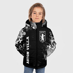 Куртка зимняя для мальчика Aston Villa sport на темном фоне вертикально, цвет: 3D-черный — фото 2