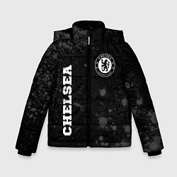 Куртка зимняя для мальчика Chelsea sport на темном фоне вертикально, цвет: 3D-черный