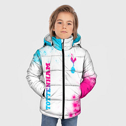 Куртка зимняя для мальчика Tottenham neon gradient style вертикально, цвет: 3D-черный — фото 2