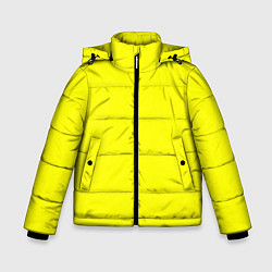 Куртка зимняя для мальчика Яркий желтый, цвет: 3D-черный