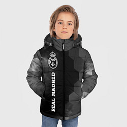 Куртка зимняя для мальчика Real Madrid sport на темном фоне по-вертикали, цвет: 3D-черный — фото 2
