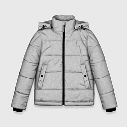 Зимняя куртка для мальчика Однотонный светло-серый текстурированный