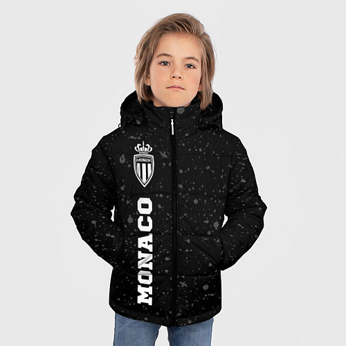 Зимняя куртка для мальчика Monaco sport на темном фоне по-вертикали / 3D-Черный – фото 3