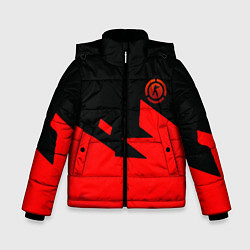 Зимняя куртка для мальчика CSGO стильная геометрия красный