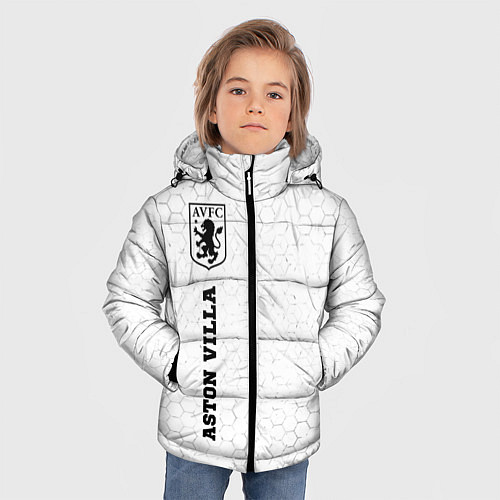 Зимняя куртка для мальчика Aston Villa sport на светлом фоне по-вертикали / 3D-Черный – фото 3