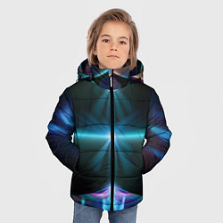 Куртка зимняя для мальчика Фантастический портал в космос, цвет: 3D-светло-серый — фото 2