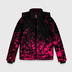 Зимняя куртка для мальчика Fortnite розовый стиль геймер