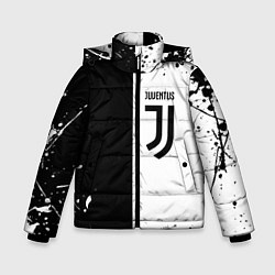 Куртка зимняя для мальчика Juventus краски текстура спорт, цвет: 3D-красный