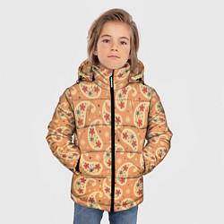 Куртка зимняя для мальчика Цветочный пейсли, цвет: 3D-светло-серый — фото 2