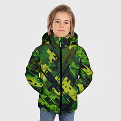 Куртка зимняя для мальчика Camouflage - pattern ai art, цвет: 3D-черный — фото 2