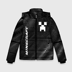 Куртка зимняя для мальчика Minecraft metal game lines, цвет: 3D-черный
