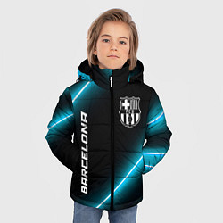 Куртка зимняя для мальчика Barcelona неоновые лампы, цвет: 3D-черный — фото 2