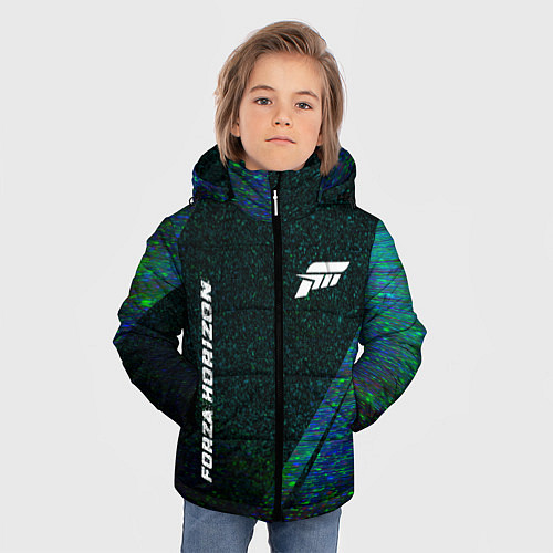Зимняя куртка для мальчика Forza Horizon glitch blue / 3D-Черный – фото 3