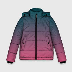 Куртка зимняя для мальчика Абстрактный градиент, цвет: 3D-черный