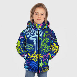 Куртка зимняя для мальчика Урбанизм и граффити, цвет: 3D-красный — фото 2